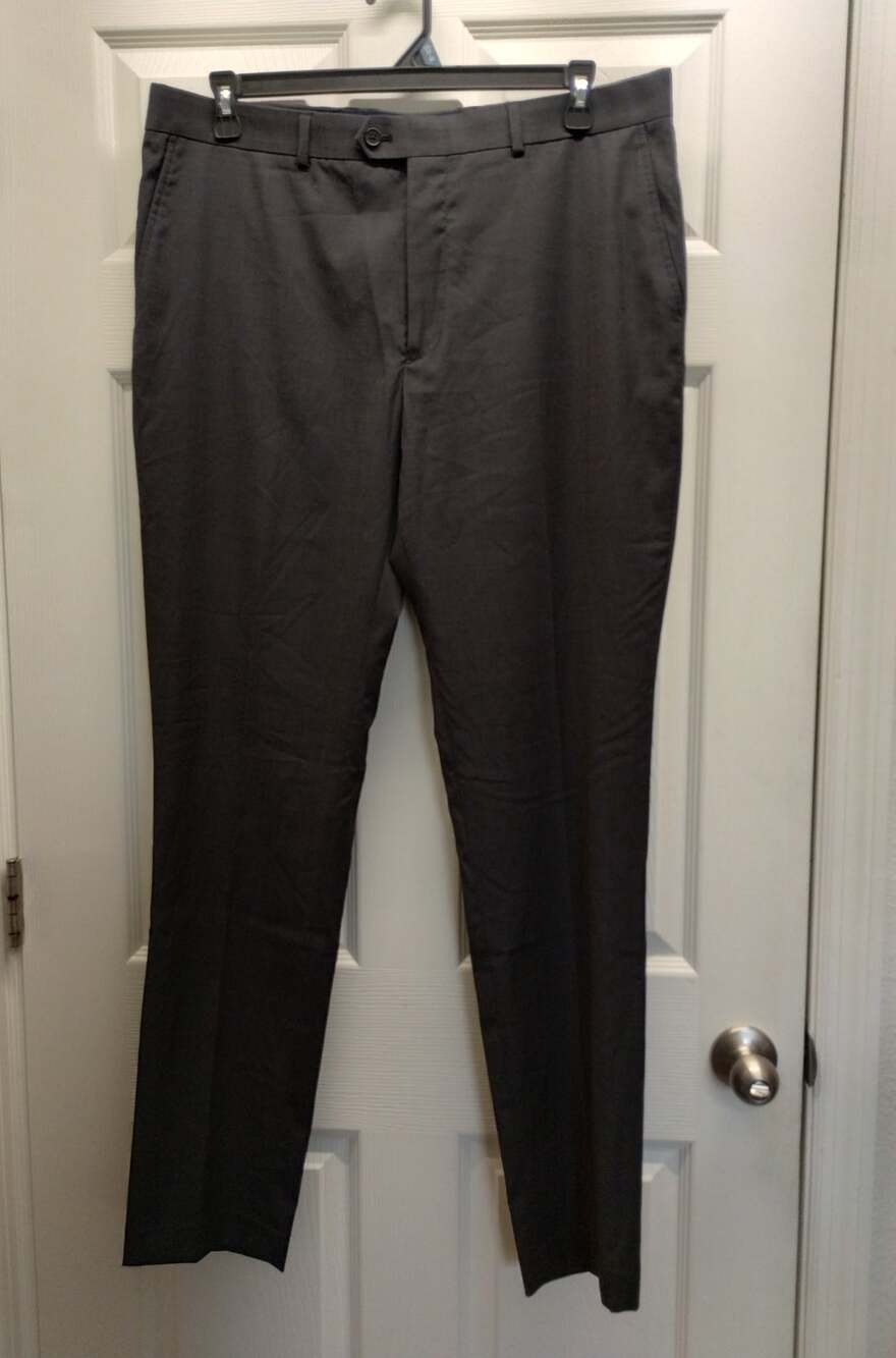 Original Penguin by Munsingwear Men's Size 44 Dark Gray Wool Blend Dress Pants